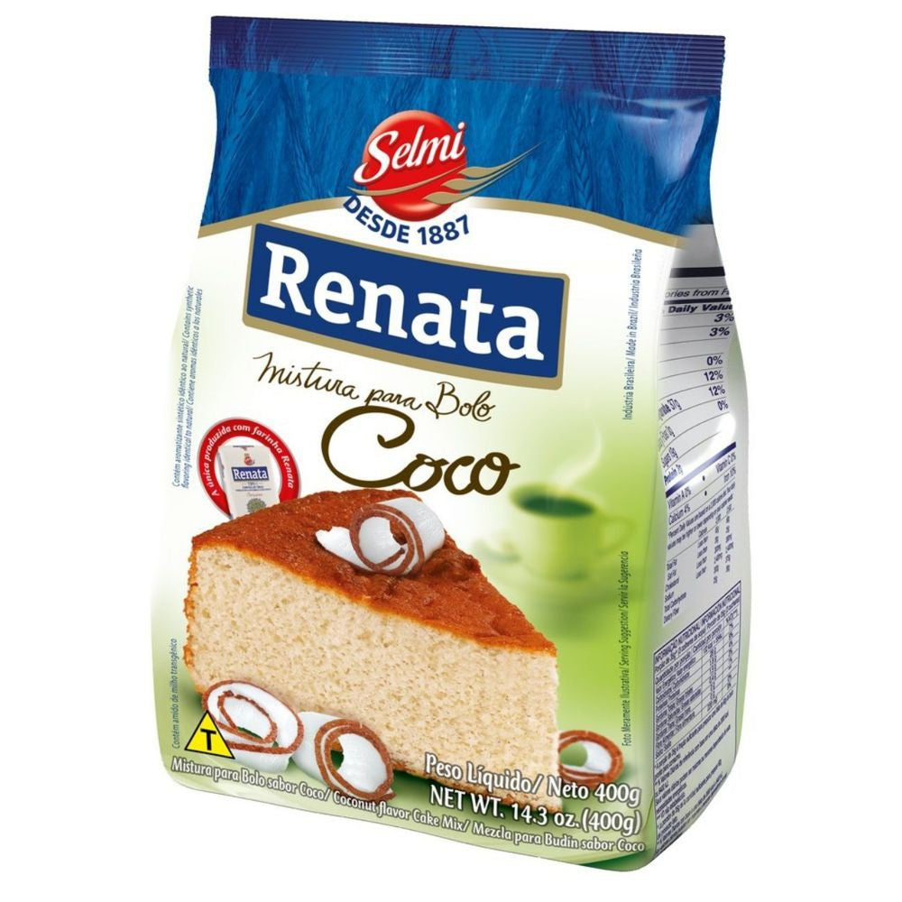 Mistura para Bolo Coco 400g Renata - Coconut Cake Mix Renata 400g