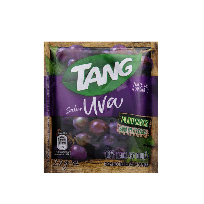 Refresco em pó Tang Uva 25g -  Tang  Grape Powdered Refreshment 25g