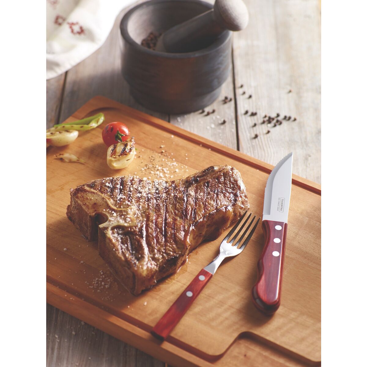 Garfo e Faca para Churrasqueiro 20cm Tramontina (2 pcs) - Carving set –  Brazuka Meat