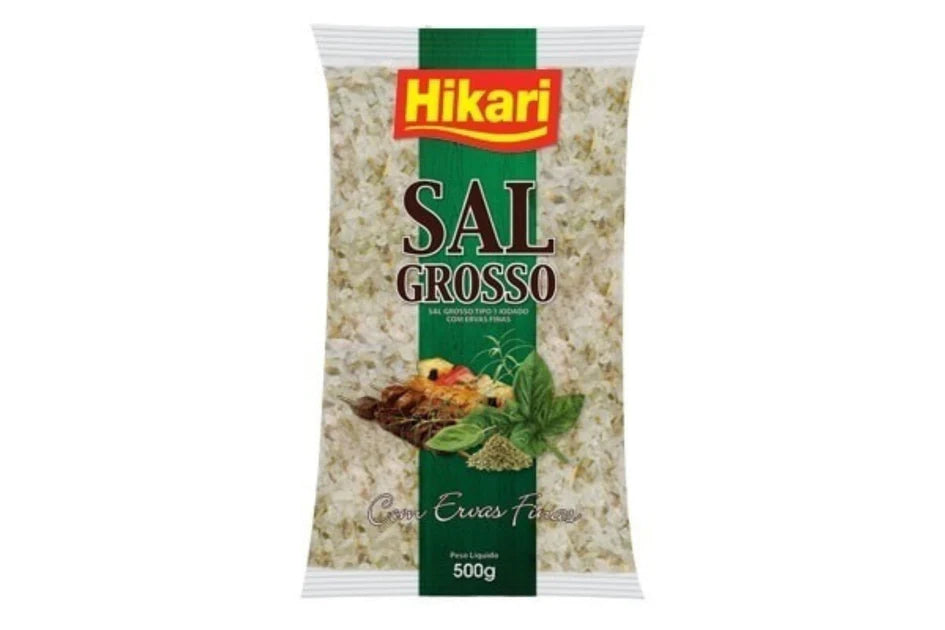 Sal Grosso Hikari Ervas 500g - Coarse Salt Hikari Herbs