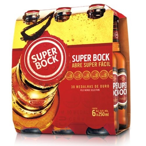 Cerveja Super Bock long neck 250ml - pack 6 unid