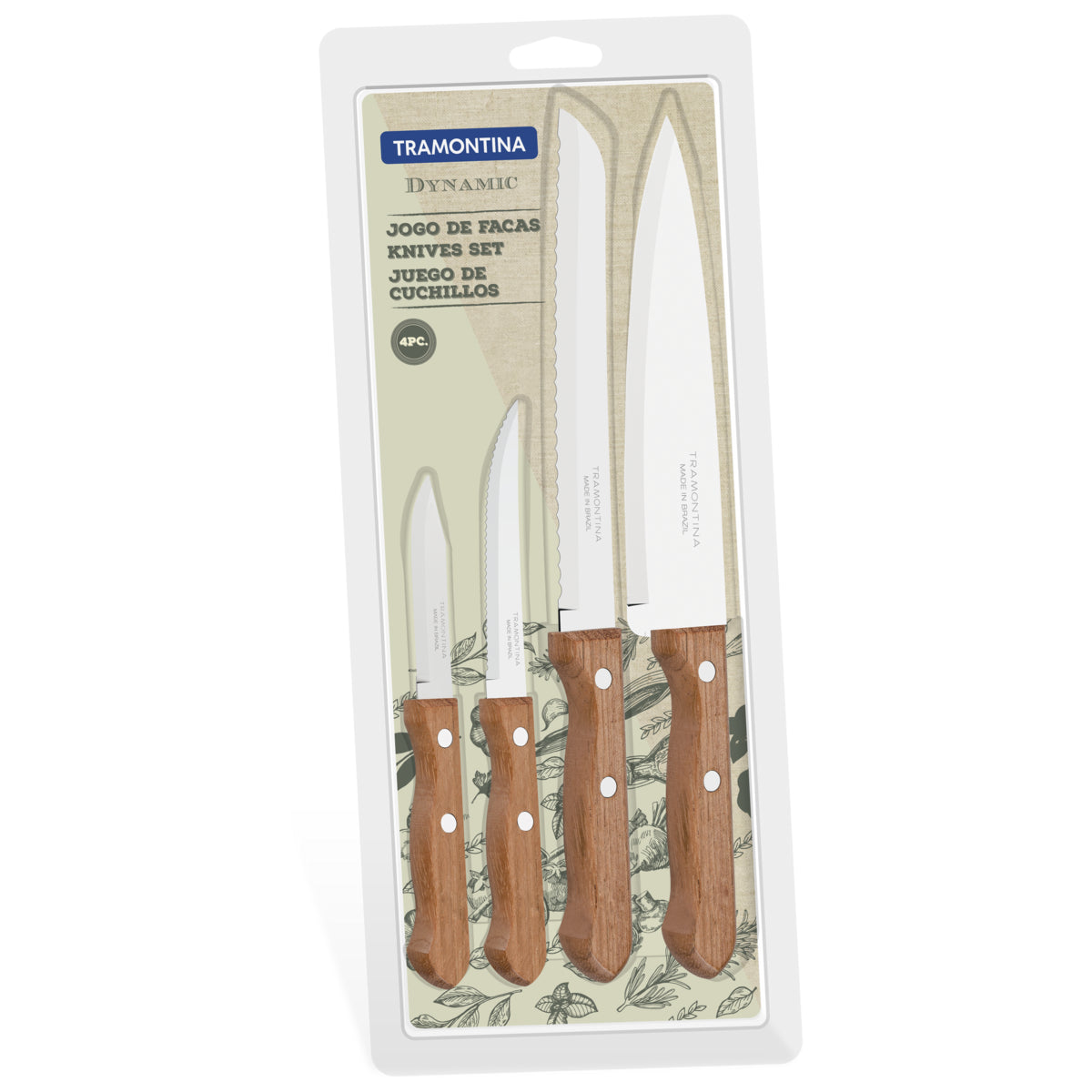 Jogo De Facas 4 Peças Tramontina - Knives Set 4 Pieces Tramontina - Brazuka Meat